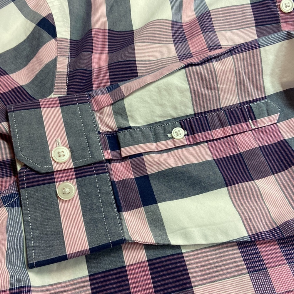 Express Plaid Cotton Button Down Collared Shirt S… - image 7